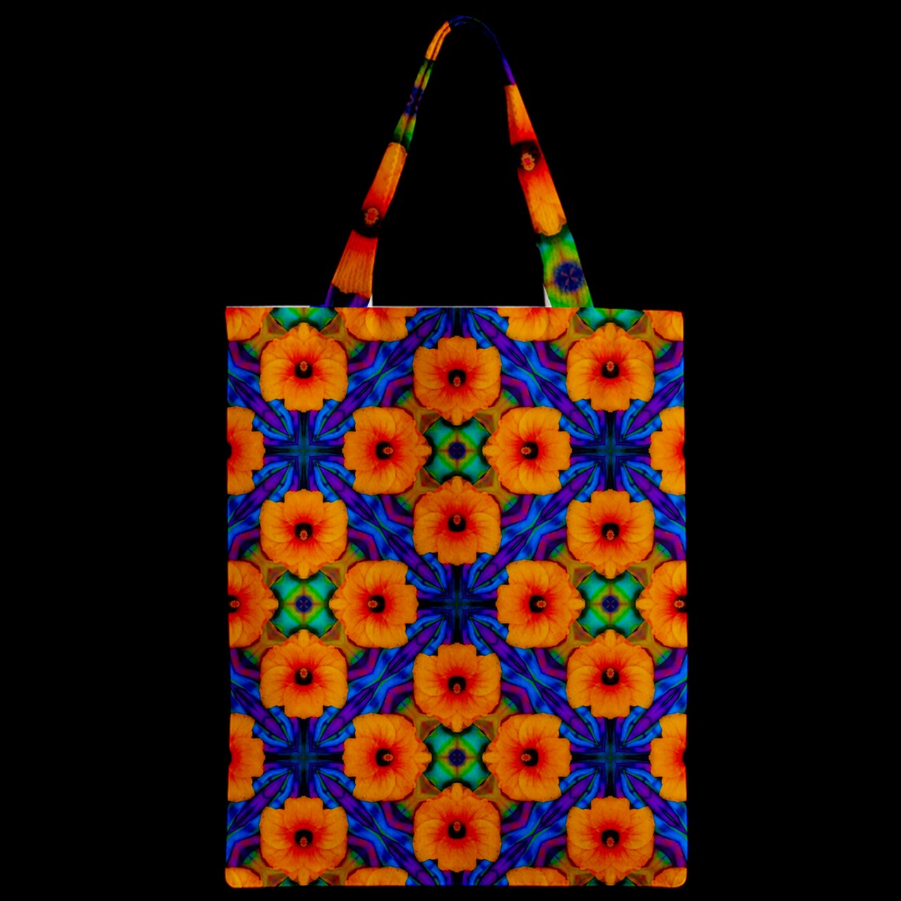 Hibiscus Array Zipper Classic Tote Bag