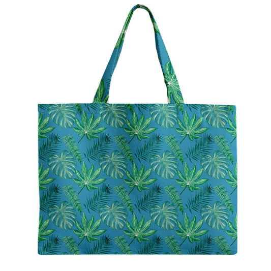 Monstera Zipper Mini Tote Bag