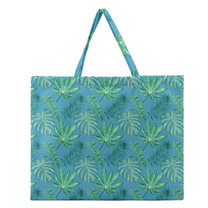 Monstera Zipper Large Tote Bag