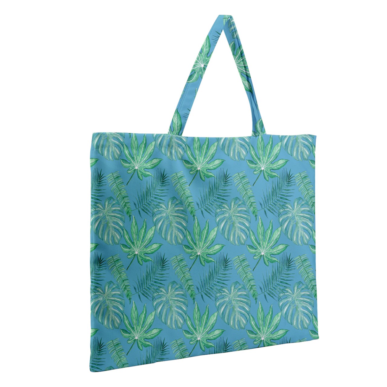 Monstera Zipper Large Tote Bag