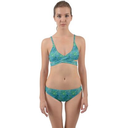 Monstera Wrap Around Bikini Set