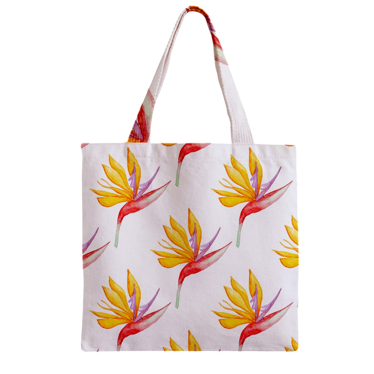 Zipper Grocery Tote Bag Bird of Paradise