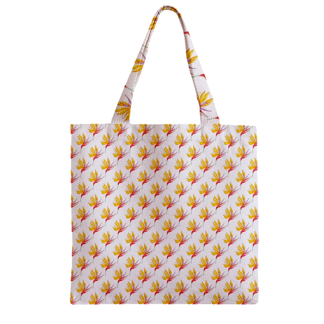 Zipper Grocery Tote Bag Bird of Paradise
