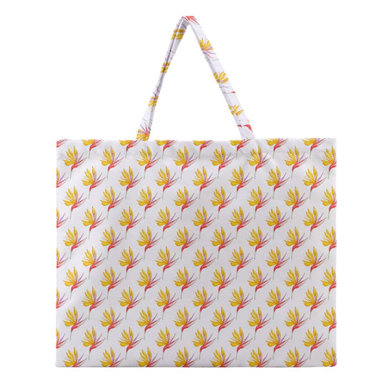 Zipper Large Tote Bag Bird of Paradise