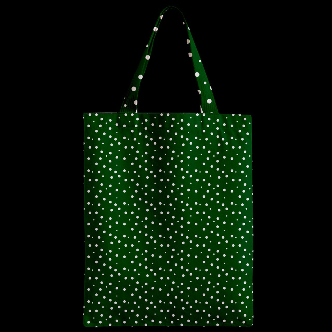 Zipper Classic Tote Bag Green Dots