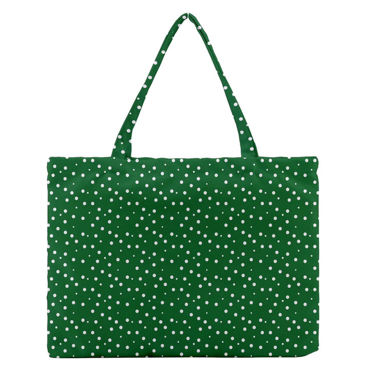 Zipper Medium Tote Bag Green Dot