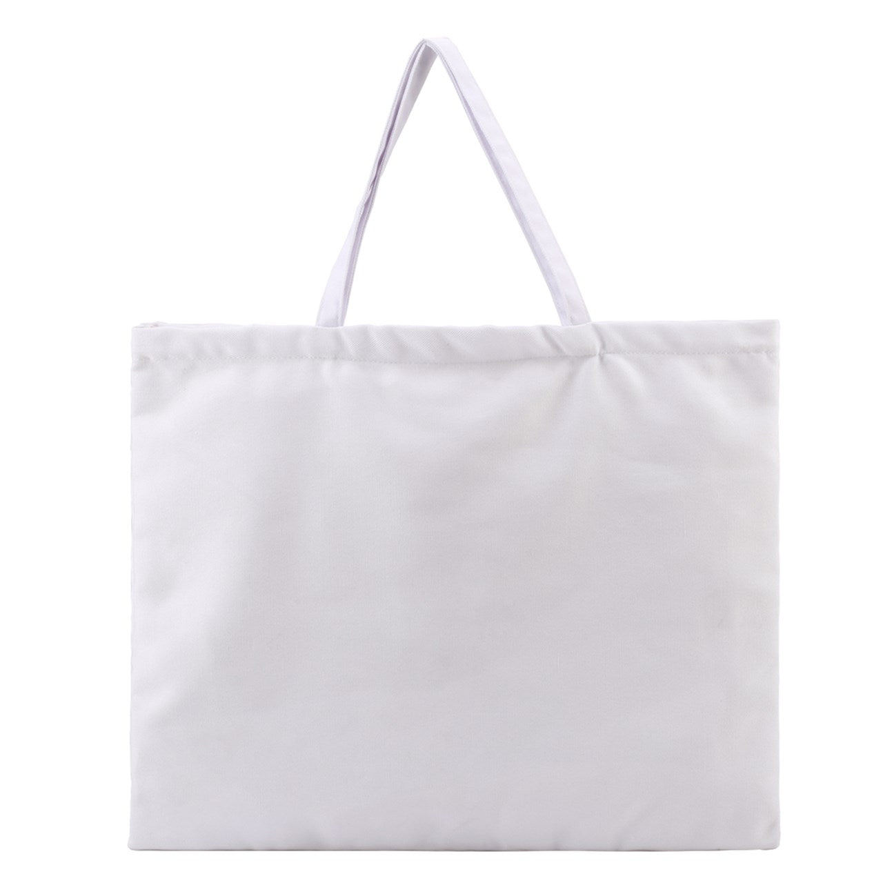 Zipper Large Tote Bag White