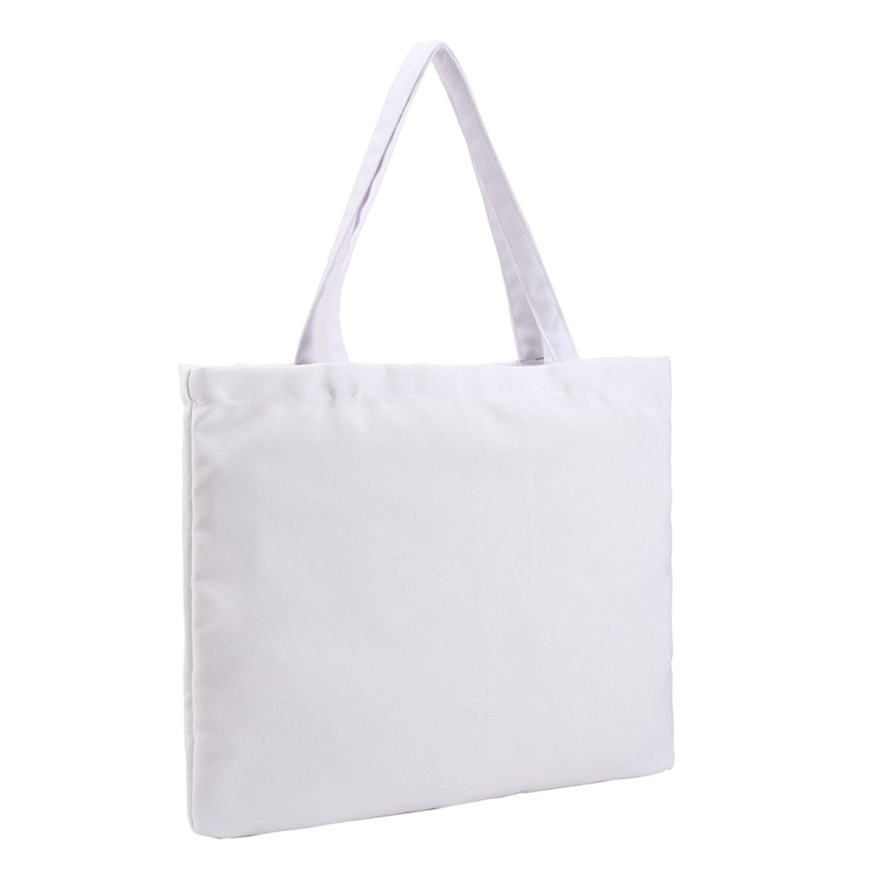 Zipper Medium Tote Bag White