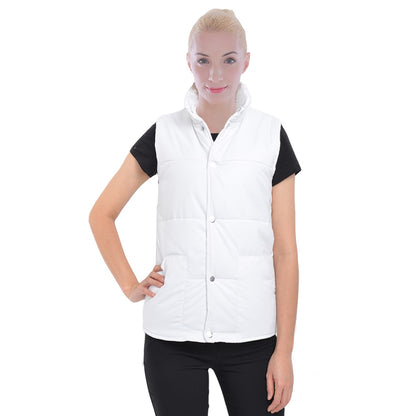 Women's Button Up Vest White 3XL