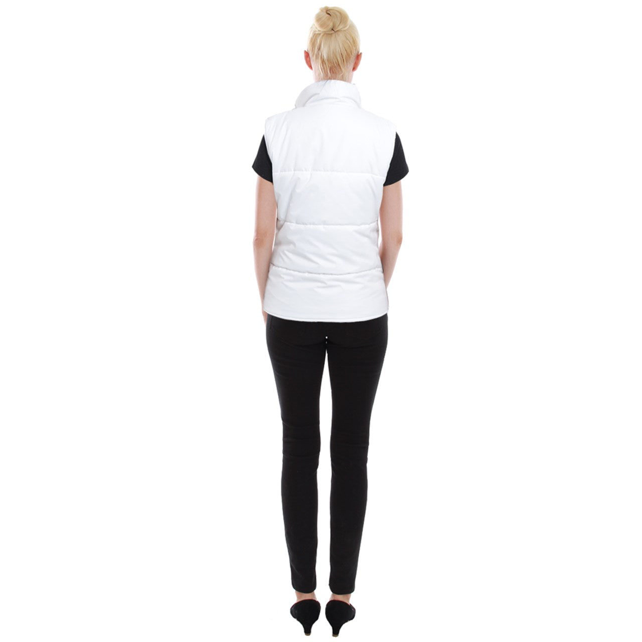 Women's Button Up Vest White