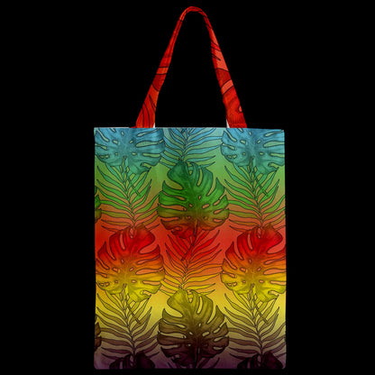 Zipper Classic Tote Bag Rainbow Palms