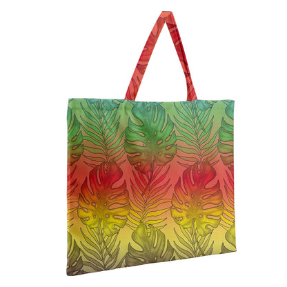 Zipper Large Tote Bag Hawaiian Tribal