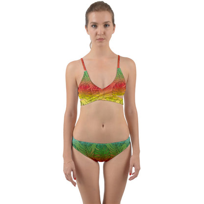 Wrap Around Bikini Set Hawaiian Tribal