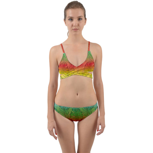 Wrap Around Bikini Set Hawaiian Tribal