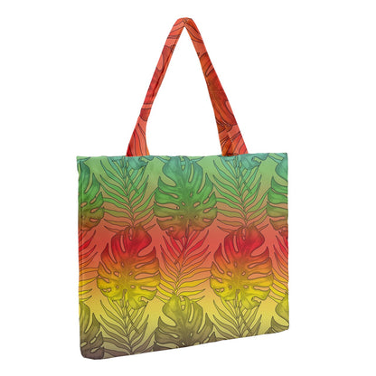 Zipper Medium Tote Bag Hawaiian Tribal