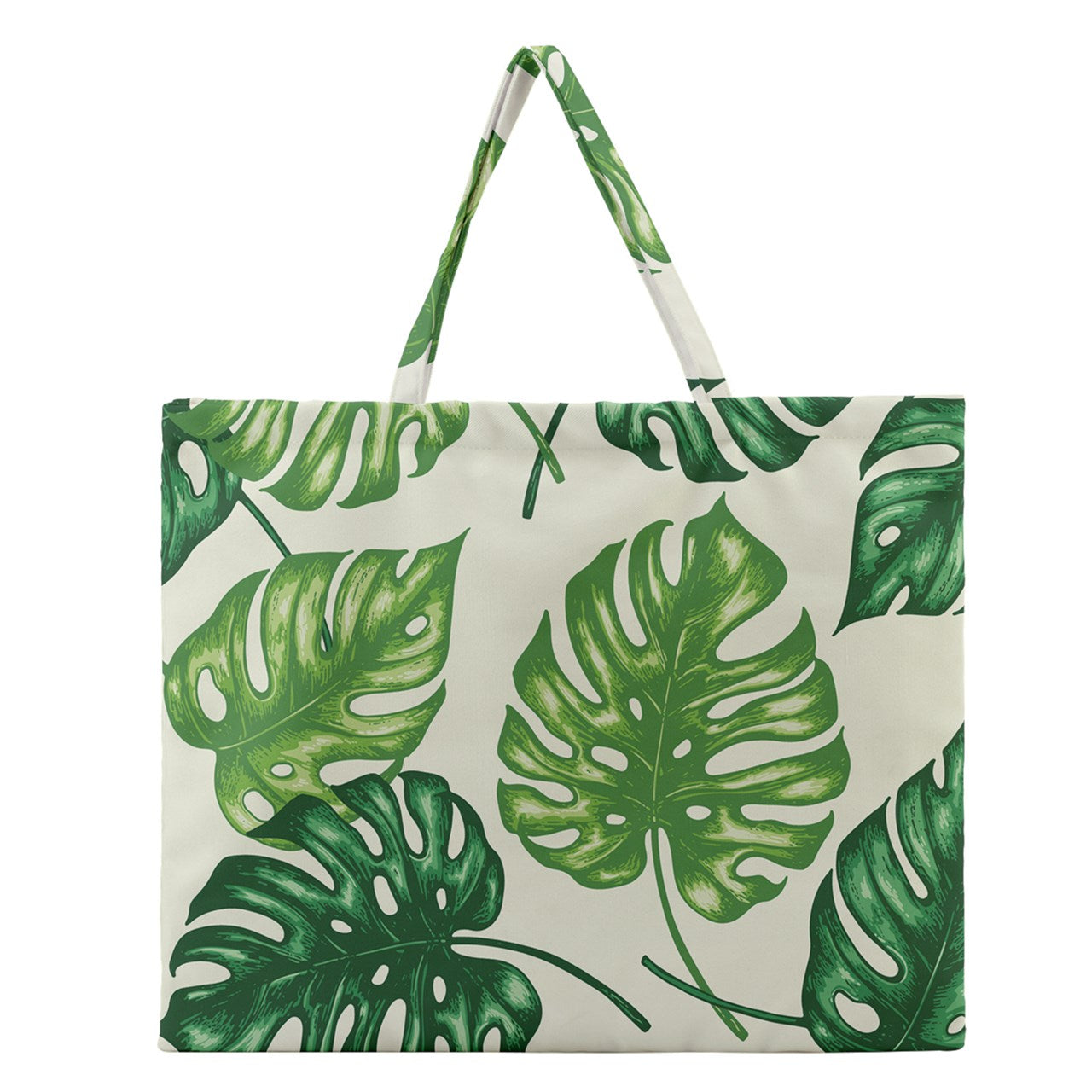 Zipper Large Tote Bag Tropical Palms