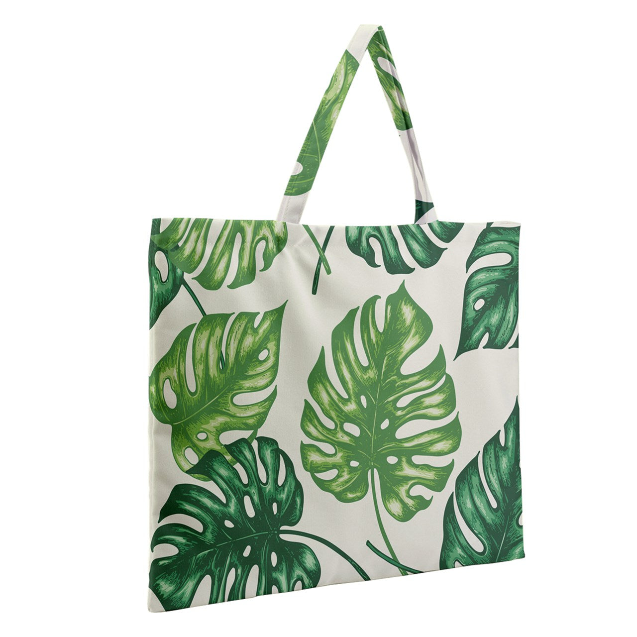 Zipper Large Tote Bag Tropical Palms