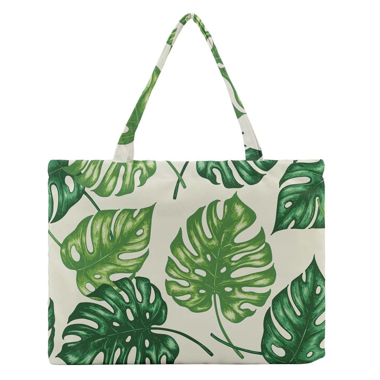 Zipper Medium Tote Bag Tropical Palms