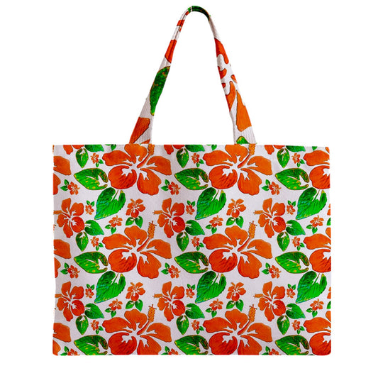 Zipper Mini Tote Bag Hibiscus