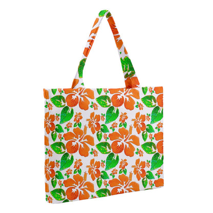 Zipper Medium Tote Bag Hibiscus