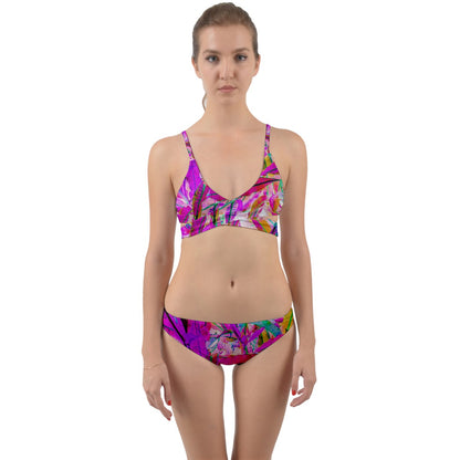 Wrap Around Bikini Set Purple Croton