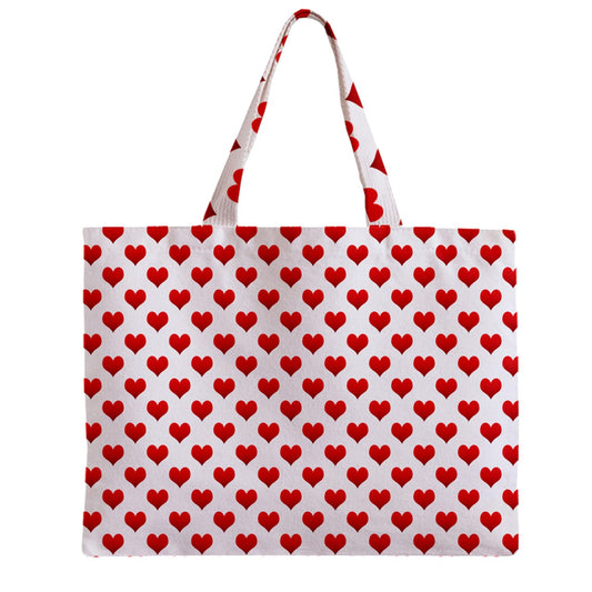 Zipper Mini Tote Bag Hearts