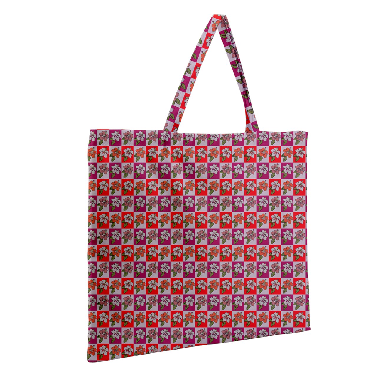 Zipper Large Tote Bag Hibiscus