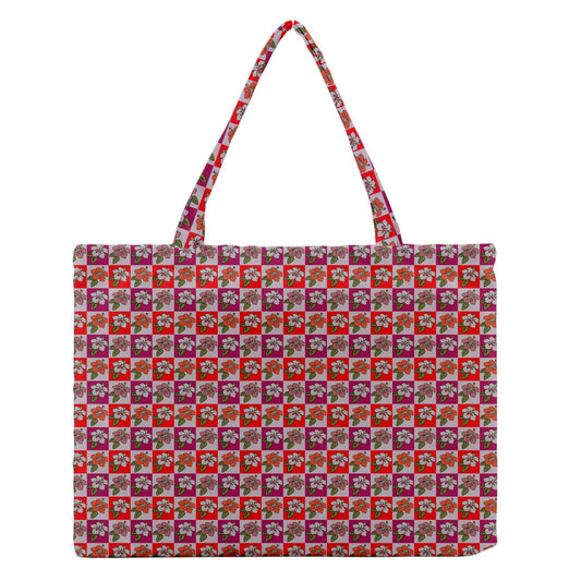 Zipper Medium Tote Bag Hibiscus