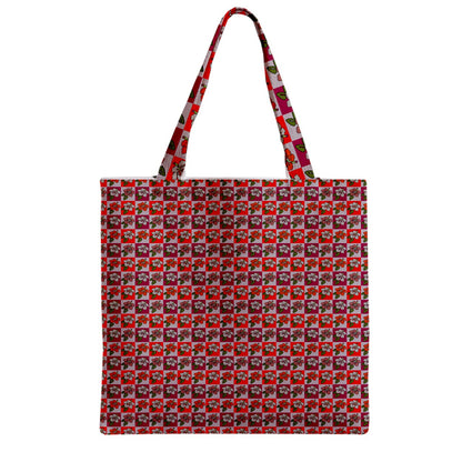 Zipper Grocery Tote Bag Hibiscus