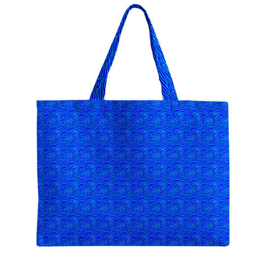 Zipper Mini Tote Bag Blue Wave