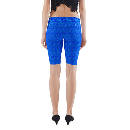 Yoga Cropped Leggings Blue Wave