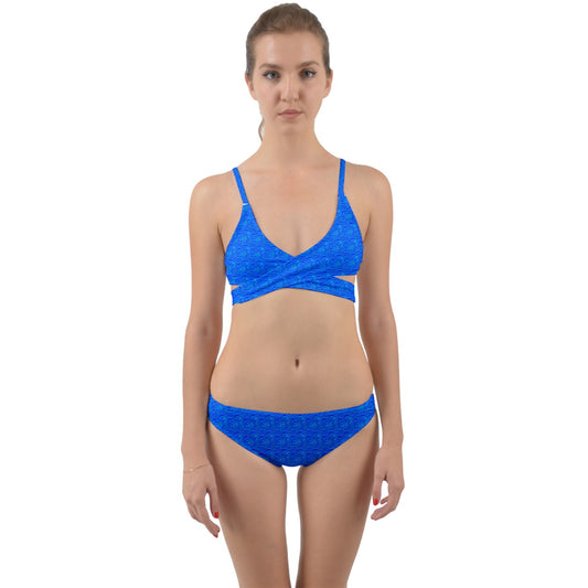 Wrap Around Bikini Set Blue Wave