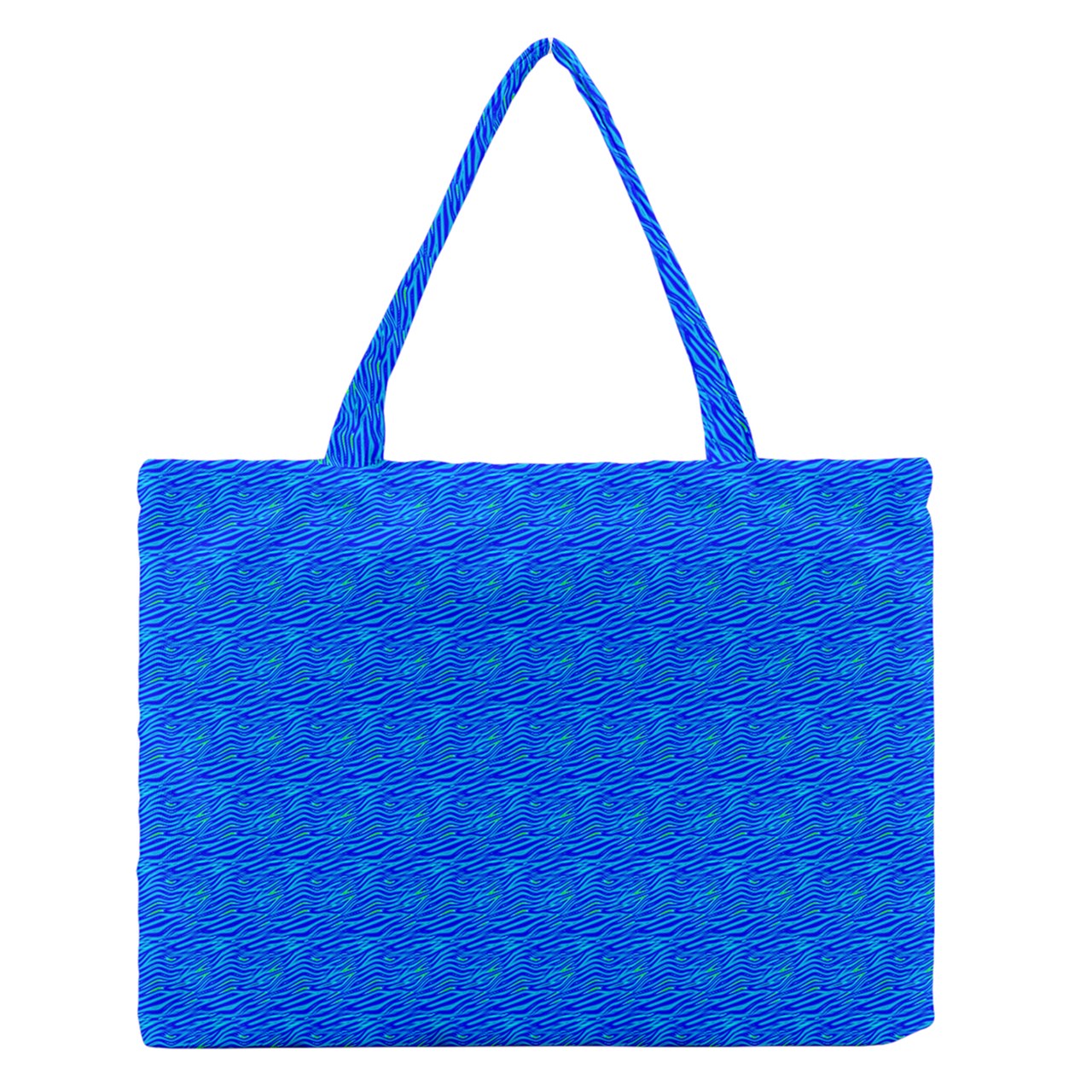 Zipper Medium Tote Bag Blue Wave