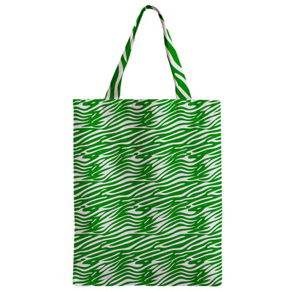 Zipper Classic Tote Bag Green Wave