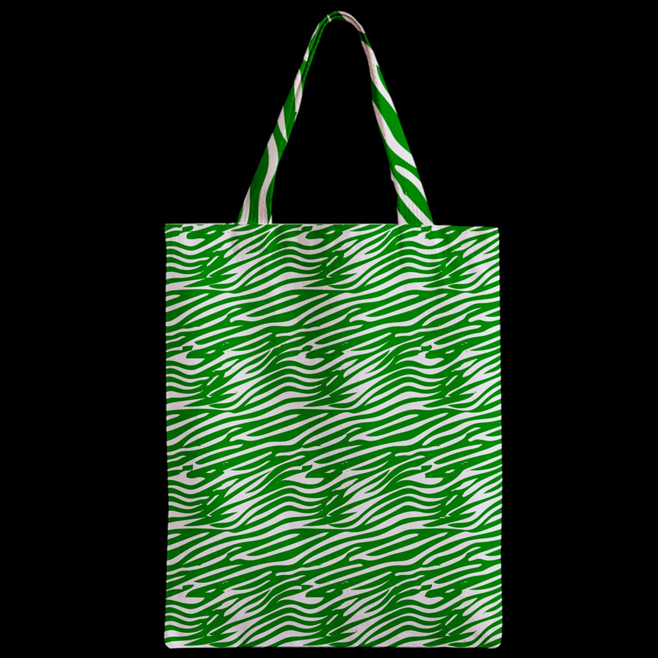 Zipper Classic Tote Bag Green Wave