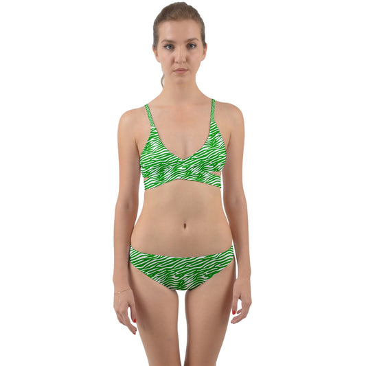 Wrap Around Bikini Set Green Wave