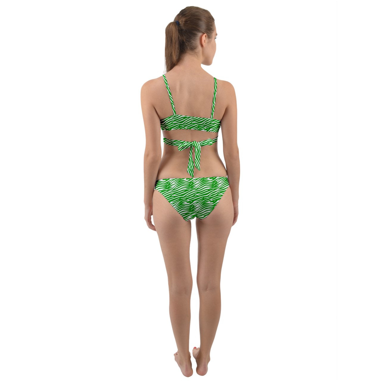 Wrap Around Bikini Set Green Wave