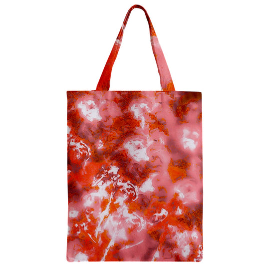 Zipper Classic Tote Bag Red Hibiscus Impressionist