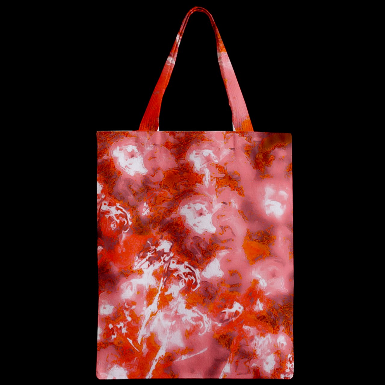 Zipper Classic Tote Bag Red Hibiscus Impressionist