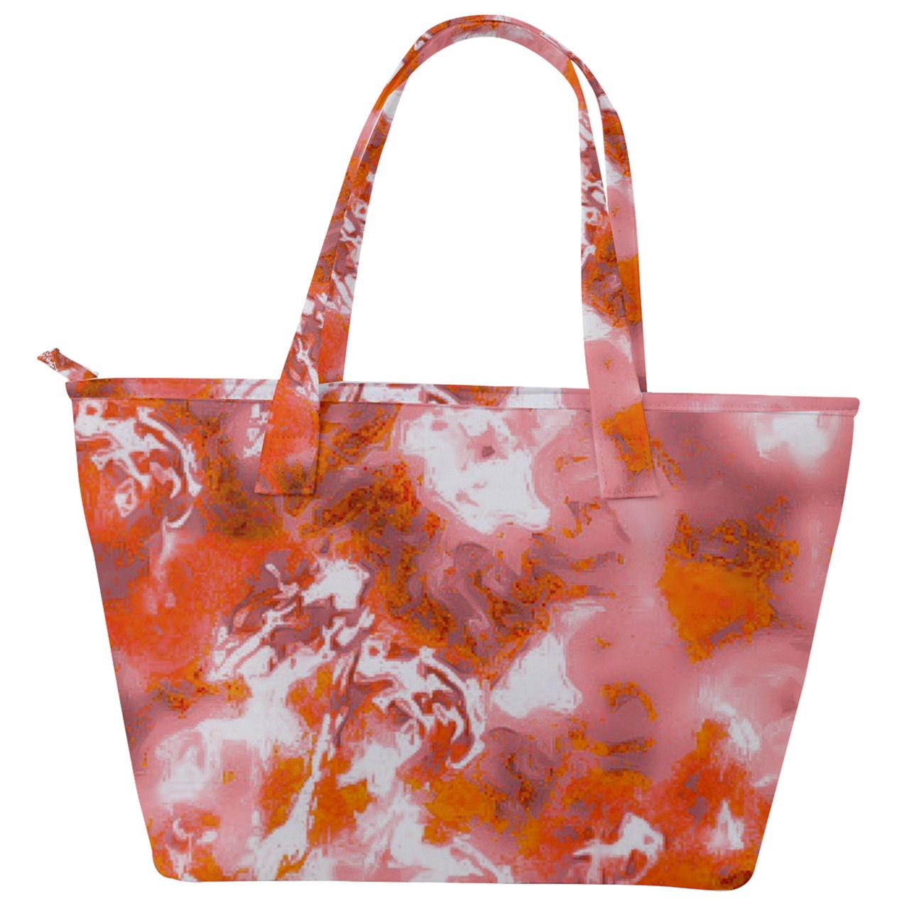 Back Pocket Shoulder Bag Red Hibiscus Impressionist