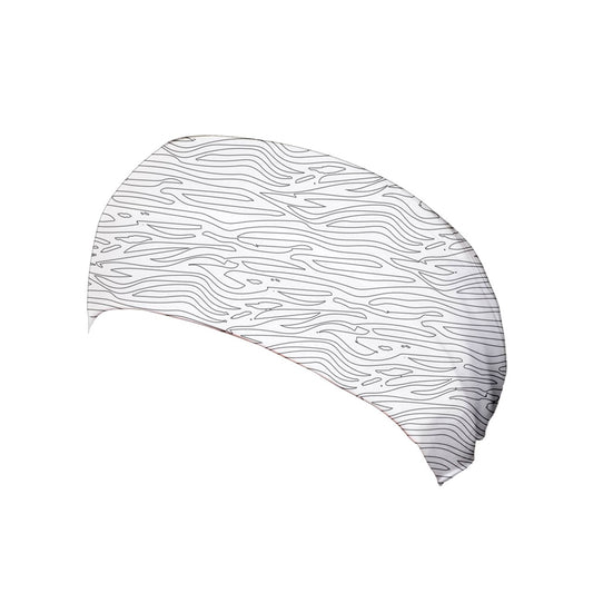 Yoga Headband White Stripes