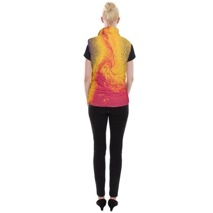 Women's Button Up Vest Pele's Fire