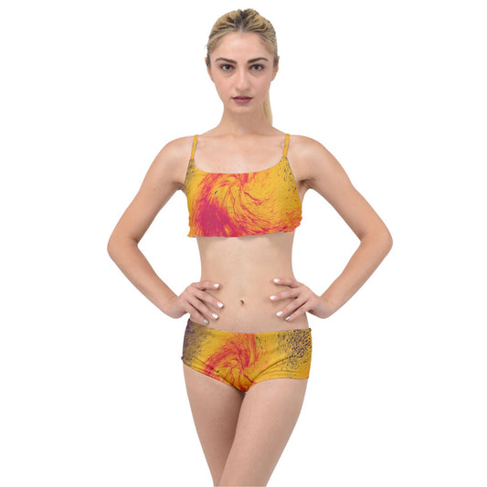 Layered Top Bikini Set Pele's Fire