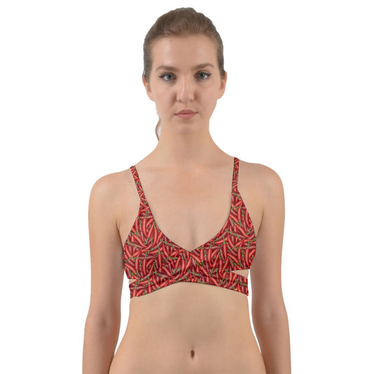 Wrap Around Bikini Top   Chili Pepper