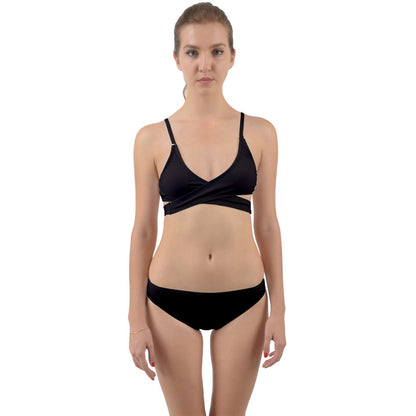 Black Wrap Around Bikini Set