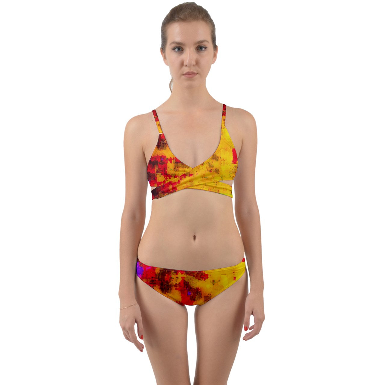 Fire Noise Wrap Around Bikini Set