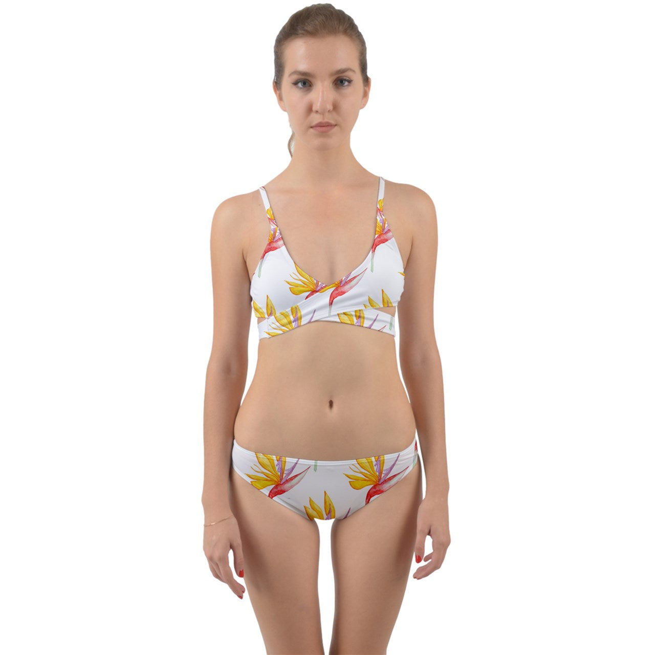 Large Bird of Paradise Wrap Around Bikini Set