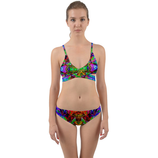 Leafy Abstract 1 Wrap Around Bikini Set