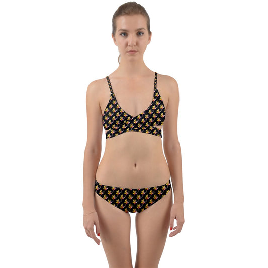 Bird of Paradise Wrap Around Bikini Set