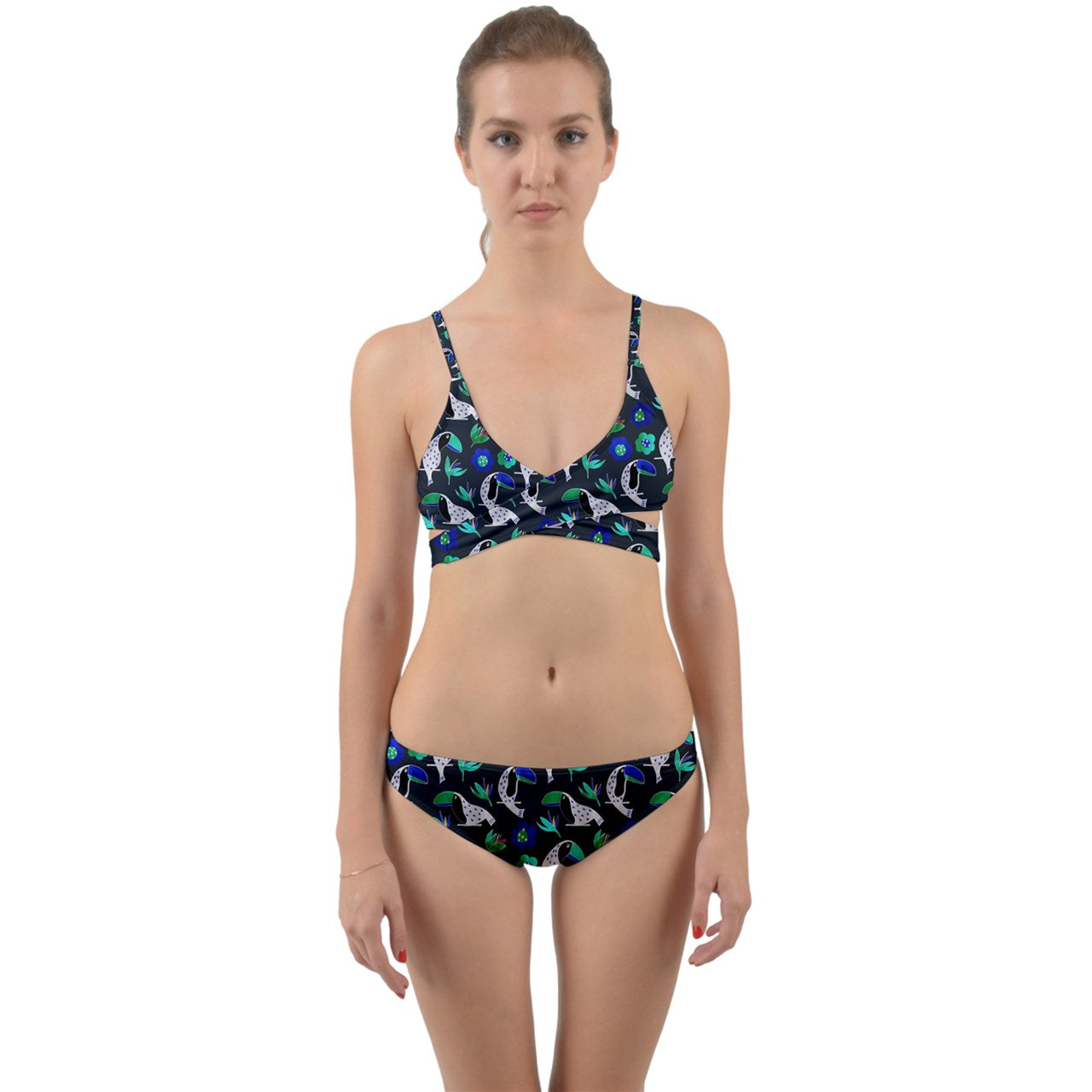 Toucan Inverted Wrap Around Bikini Set